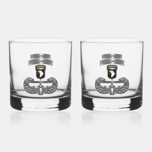 101e Airborne Division Air Assault Whisky Glas (Voorkant)