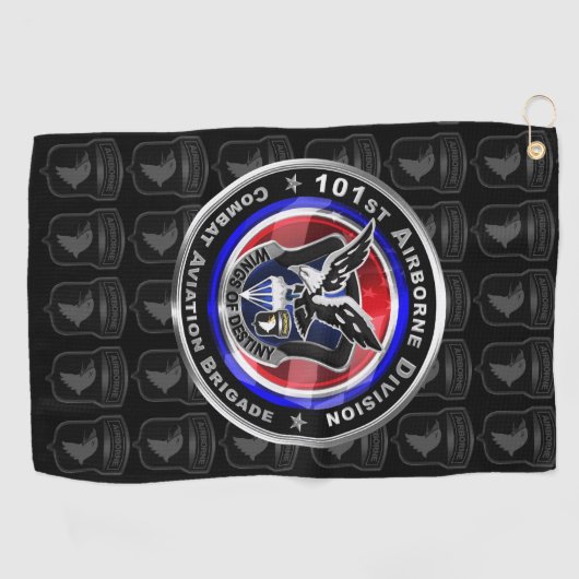 101e Airborne Division Combat Aviation Brigade  Golfhanddoek (Horizontaal)