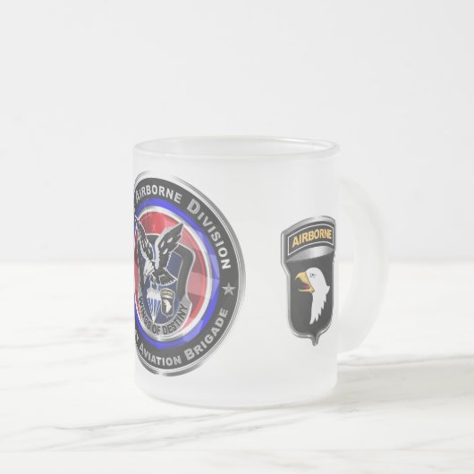 101e Airborne Division Combat Aviation Brigade Matglas Koffiemok (Voorkant rechts)