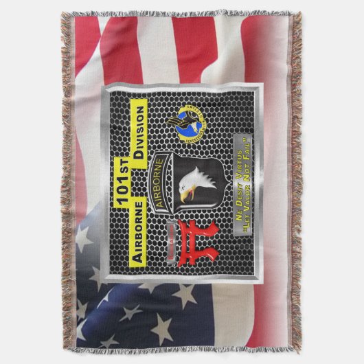 101e Airborne Division Custom Designed Flag Deken (Voorkant Verticaal)