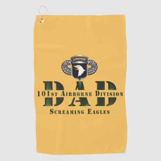101e Airborne Division DAD Golfhanddoek (Voorkant)