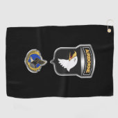 101e Airborne Division Gepersonaliseerd Patch Insi Golfhanddoek (Horizontaal)