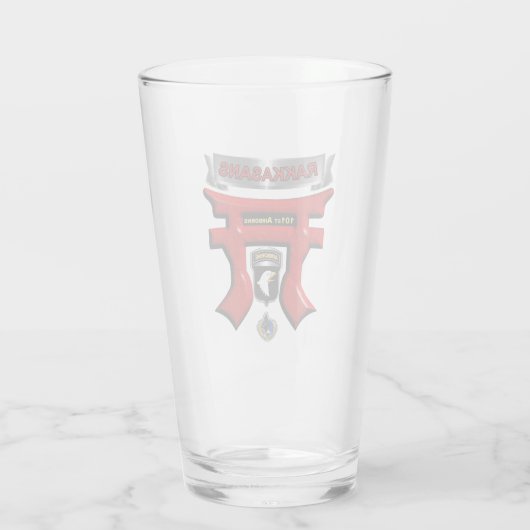 101e Airborne Division Rakkasans Glas (Achterkant)