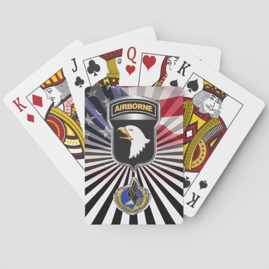 101e Airborne Division Rakkasans Patch Pokerkaarten (Achterkant)