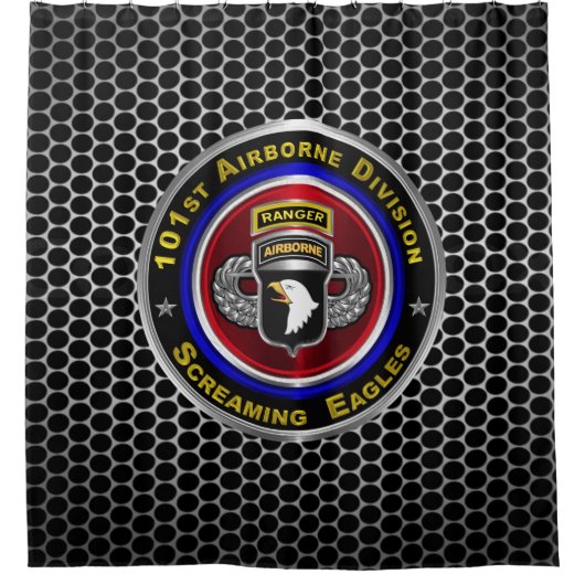 101e Airborne Division Ranger Custom Douchegordijn (Voorkant)