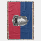 101e Airborne Division Silver Custom Design Deken (Voorkant Verticaal)