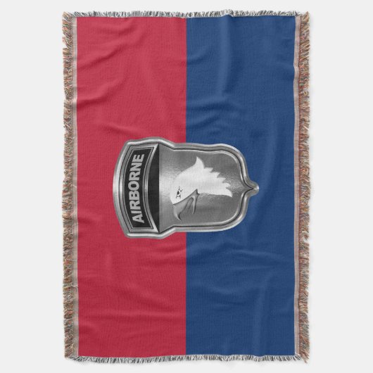 101e Airborne Division Silver Custom Design Deken (Voorkant Verticaal)