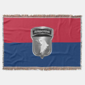 101e Airborne Division Silver Custom Design Deken (Voorkant)