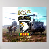101e Airborne Division Vietnam Veteran v2 Poster (Voorkant)