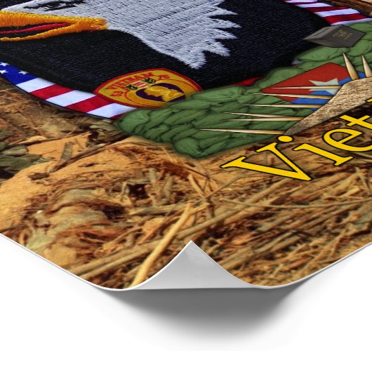 101e Airborne Division Vietnam War Patch Print (Hoek)