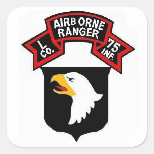 101e Airborne L Company RANGER Stickers (Voorkant)