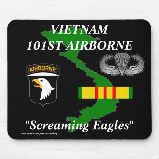 101e Airborne Vietnam Mousepad 2/b Muismat (Voorkant)