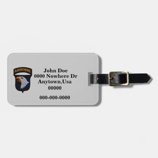 101e bagagelabel voor patches voor luchtverdeelinr (Voorkant horizontaal)