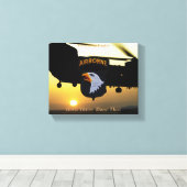 101e boordgietijzer voor veteranen canvas afdruk (Insitu (Houten vloer))