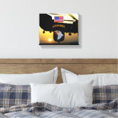 101e boordgietijzer voor veteranen canvas afdruk (Insitu (Slaapkamer))