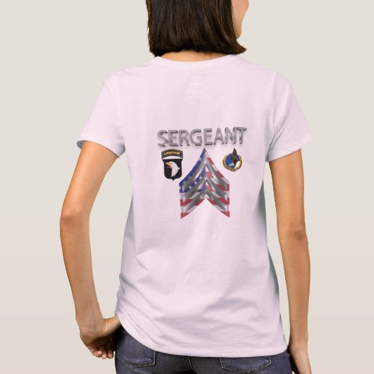 101e brigadier voor de luchtdienst t-shirt (Achterkant)