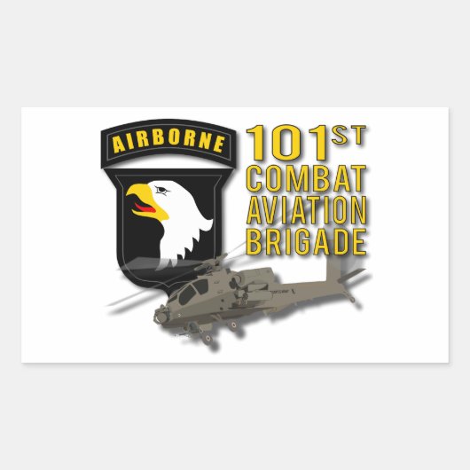 101e CAB - Apache Rechthoekige Sticker (Voorkant)