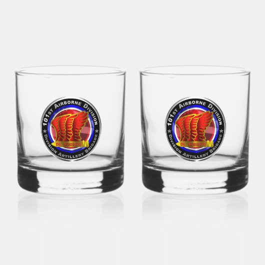 101e divisie Artillerie-brigade Whisky Glas (Voorkant)