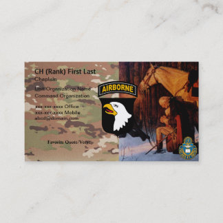 101e divisie Chaplain Card Visitekaartje