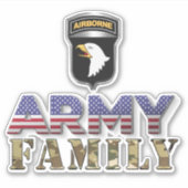 101e familie van het leger van de Airborne Divisio Sticker (Voorkant)