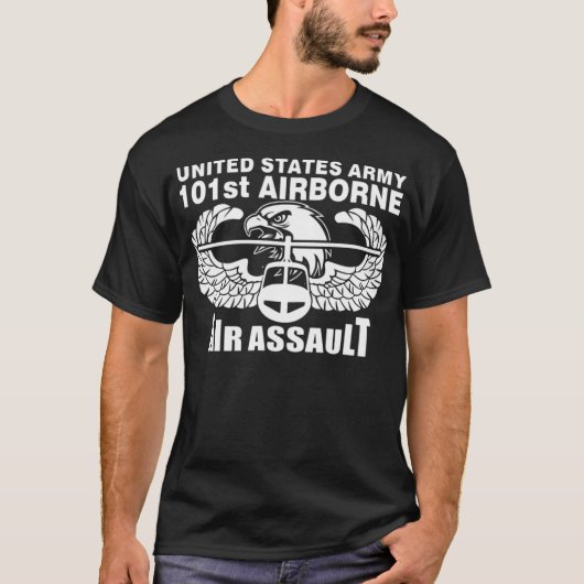 101e Leger Airborne Air Assault mustang tina marti T-shirt (Voorkant)