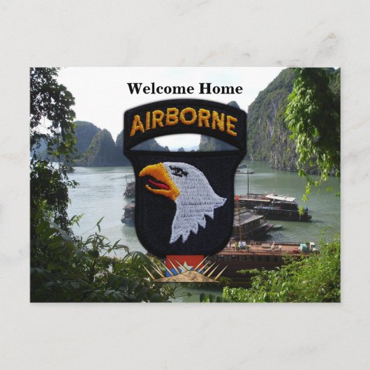 101e luchtafdeling vietnam patch briefkaart (Voorkant)
