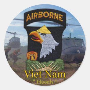 101e luchtbrug - adelaars vietnam ronde sticker