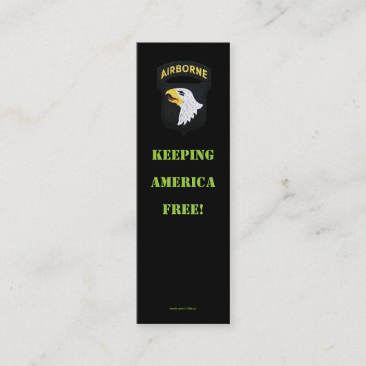 101e luchtdivisie vet-patches Profielkaart Mini Visitekaartje (Voorkant)