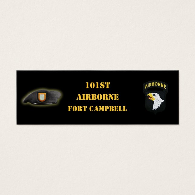 101e luchtdivisie vets zoon boekhandelaars mini visitekaartjes (Voorkant)