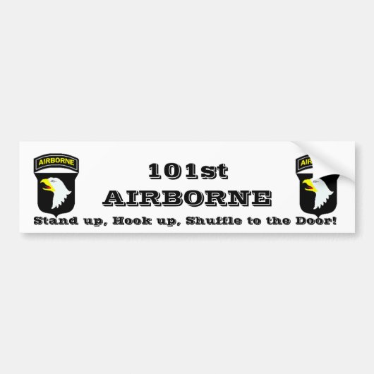 101e Luchtlandingdivisie Bumpersticker (Voorkant)