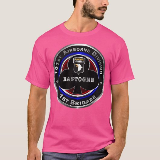 101e Luchtlandingsdivisie 1e Brigade Bastogne T-shirt (Voorkant)