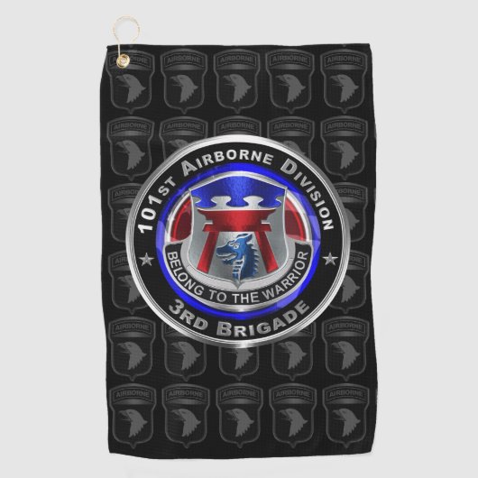 101e Luchtlandingsdivisie 3e Brigade ‘RAKKASANS’ Golfhanddoek (Voorkant)