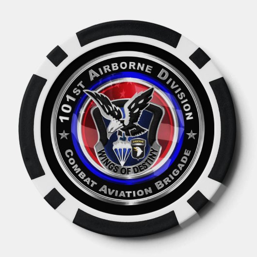 101e Luchtlandingsdivisie CAB Poker Chips (Achterkant)