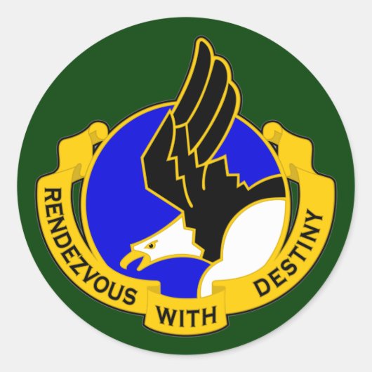 101e Luchtlandingsdivisie DUI Ronde Sticker (Voorkant)