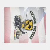 101e Luchtlandingsdivisie Luchtcav Vietnam Veteraa Fleece Deken (Voorkant (Horizontaal))