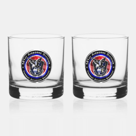 101e Luchtlandingsdivisie Luchtvaartbrigade CAB Whisky Glas (Voorkant)