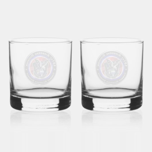 101e Luchtlandingsdivisie Luchtvaartbrigade CAB Whisky Glas (Achterkant)