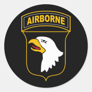 101e Luchtlandingsdivisie Militair Veteraan Ronde Sticker