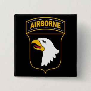 101e Luchtlandingsdivisie Militair Veteraan Vierkante Button 5,1 Cm