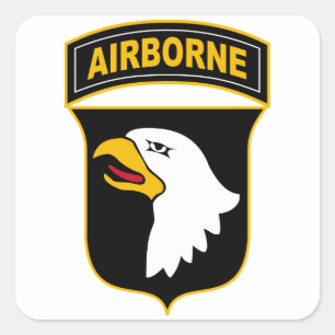 101e Luchtlandingsdivisie Militair Veteraan Vierkante Sticker