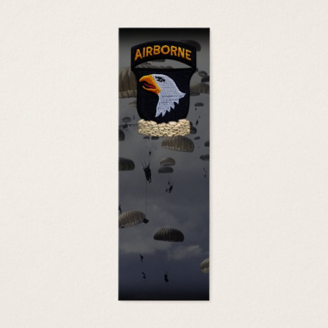 101e Luchtlandingsdivisie Patch Bookmarkers Mini Visitekaartjes (Voorkant)