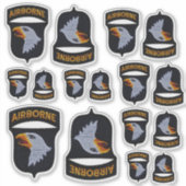 101e Luchtlandingsdivisie Screaming Eagles Contour Sticker (Voorkant)