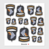 101e Luchtlandingsdivisie Screaming Eagles Contour Sticker (Vel)