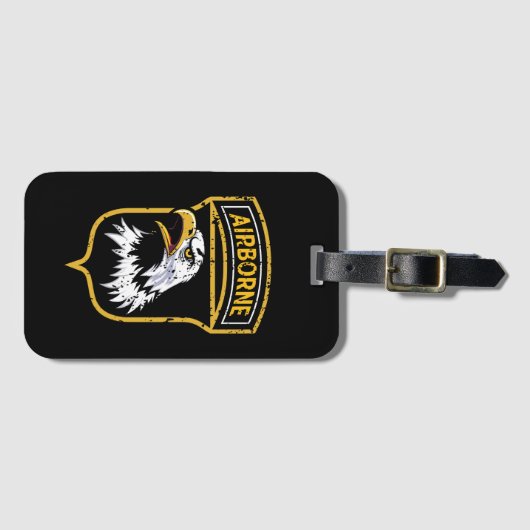 101e Luchtlandingsdivisie "Screaming Eagles" Grung Bagagelabel (Voorkant (horizontaal))