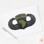 101e Luchtlandingsdivisie "Screaming Eagles" RUSTI Ovale Sticker (Envelop)