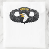 101e Luchtlandingsdivisie "Screaming Eagles" RUSTI Ovale Sticker (Tas)