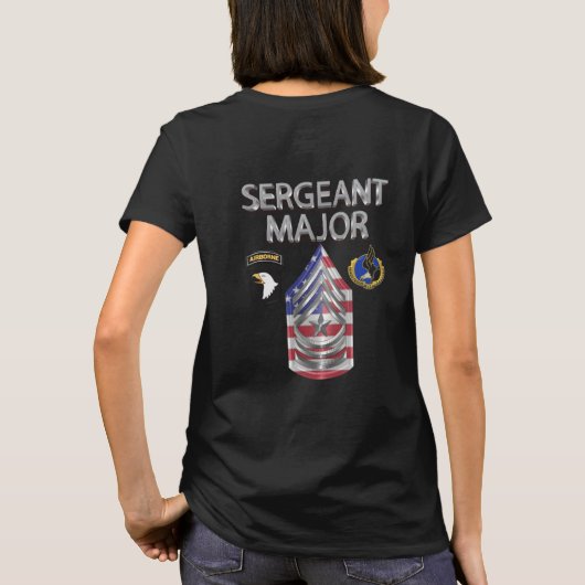 101e luchtlandingsdivisie sergeant-majoor "SGM" T-shirt (Achterkant)