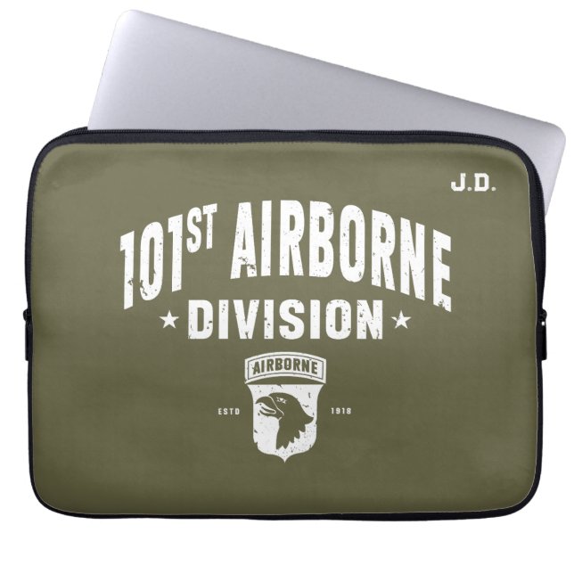 101e Luchtlandingsdivisie Vermoeidheid  Laptop Sleeve (Voorkant)