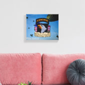 101e luchtlandingsdivisie veteranen veteranen Golf Canvas Afdruk (Insitu (Woonkamer))