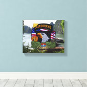 101e Luchtlandingsdivisie Vietnam Oorlogsveteranen Canvas Afdruk (Insitu (Houten vloer))